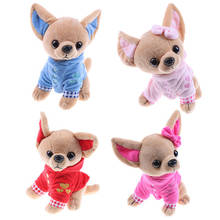 1 Uds. 17cm Kawaii muñeca animal para simulación Chihuahua cachorro niños juguete para niñas niños lindo peluche perro peluche regalo de cumpleaños 2024 - compra barato