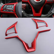 1 Set Car Red ABS Interior Steering Wheel Decoration Trim Frame Strip Fit For Nissan Sentra 2020 2024 - buy cheap