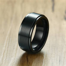 Modyle-Anillo de boda clásico para hombre, Color negro y plateado, anillos de acero inoxidable mate, joyería Simple para dedo Masculino 2024 - compra barato