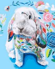 Frameless  painting by numbers animals wall decor diy picture oil painting on canvas for home decor 4050cm rabbit 2024 - buy cheap