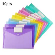 10Pcs Plastic Envelopes Poly Envelopes Clear Document Folders US Letter A4 File Envelopes with Label Pocket 2024 - buy cheap