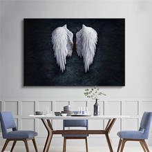 Абстрактная живопись с «крыльями ангела» из плотной ткани художественные плакаты и принты современные крылья холст настенные картины на холсте картинки для Гостиная 2024 - купить недорого