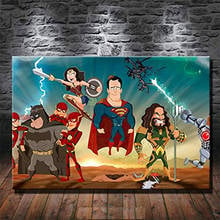 Marvel Avengers Canvas Painting Superhero Cartoon Poster and Printmaking Wall Art Print Canvas Boy Birthday Gift Home Decoration 2024 - buy cheap