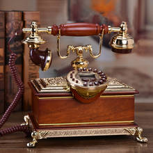 Telefone vintage de mesa com sistema duplo id de chamada, 16 tons, volume ajustável e brilho, telefone decorativo 2024 - compre barato