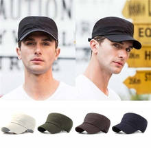 Регулируемый Классические однотонные кепки винтажные армейские военные в кадетском стиле хлопковая шляпа дышащая солнцезащитная Кепка в повседневном стиле 2024 - купить недорого