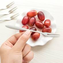 1PCS Stainless Steel Two-tine Fruit Fork Snack Cake Dessert Forks West Tableware Fruit Fork Home Flatware Kitchen Accessory 2024 - buy cheap