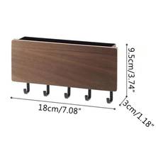 New Wall-hung Type Wooden Decorative Wall Shelf Sundries Storage Box Prateleira Hanger Organizer Key Rack Wood Wall Shelf 2024 - buy cheap