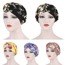 African Style Turban Indian Cross Headwear Women Muslim Print Hair Loss Covers Chemo Cap Beanie Bonnet Scarf Wrap Hats Headscarf 2024 - buy cheap