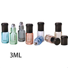 Botellas Vacías de aceite esencial de 3ml, bote de cristal transparente con bola Octangle, contenedor recargable de maquillaje, venta al por mayor 2024 - compra barato