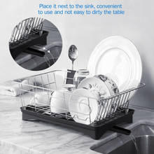 Escorredor de pratos em aço inoxidável, rack de secagem, prato, prateleira, organizador de tigela, utensílio de cozinha, escorredor para contador, racks de armazenamento 2024 - compre barato