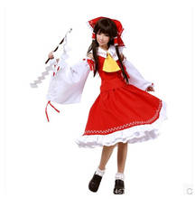 Hight Quality Anime TouHou Project Hakurei Reimu Lolita Dress Woman Cosplay Costume Dress + Headwear 2024 - buy cheap