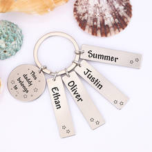 Accessories Fathers Day Mothers Day Gift Custom Childs Name Keychain Personalized Keepsake Family Daddy Mommy Keyring Set 2024 - buy cheap