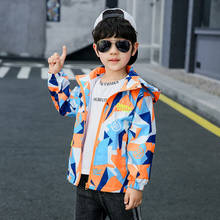 Biniduke casaco infantil, jaqueta para meninos e meninas, roupas geométricas de outono e primavera para garotos com capuz e zíper 2024 - compre barato