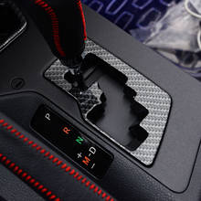 Cubierta de Panel de cambio de marchas de fibra de carbono para Toyota RAV4 2016, embellecedor de marco de superficie de Panel de engranaje Interior de coche para Toyota RAV4 2017 2018 2024 - compra barato