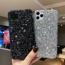 Caso de telefone para iphone 11 12 pro max xr x xs max bling brilho brilhante flash capa para iphone6 7 8 plus 2024 - compre barato