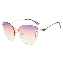 Женские солнцезащитные очки кошачий глаз DENISA, винтажные градиентные очки кошачий глаз, модель 2020, UV400 G5552 2024 - купить недорого