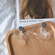 Transparent Acrylic Petals Earring for women Beautiful Dangle Earrings with Hypoallergenic Needle Fashion Jewelry 2024 - buy cheap
