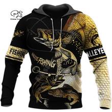 PLstar Cosmos Animal Newest Carp Bass Fishing Fisher Streetwear Long Sleeve Tracksuit 3DPrint Zip/Hoodies/Sweatshirts/Jacket A12 2024 - buy cheap