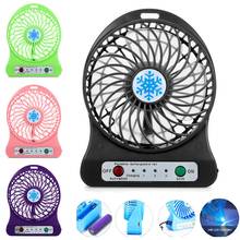 Battery Fan Desk Air Cooler Led Light Usb Cooling Mini 18650 New User Deal Mini Desk Fan 2021 Summer Portable Rechargeable Fans 2024 - buy cheap