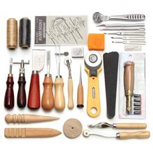 New 6/18/27/42pcs Leather Craft Sewing Punch Tool Kit Set Cutter Carving Working Stitching Leathercraft Tool Sets 2024 - buy cheap