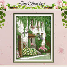 Front Door Scenery Patterns Counted Cross Stitch 11CT 14CT Cross Stitch Set Wholesale Cross-stitch Kits Embroidery Needlework 2024 - buy cheap