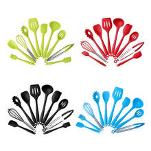 10 Pcs Cooking Tools Set Premium Silicone Utensils Set Turner Tongs Spatula Soup Spoon Non-stick Shovel Oil Brush Kitchen Tool 2024 - buy cheap