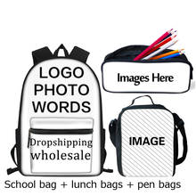 Twoheartsgirl Customize Your Logo Name Image Toddlers Bookbags Teenager Children School Bags Boys Girls Student Book Bags 2024 - buy cheap