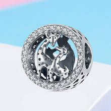 Pandach 925 Sterling Silver Lover Giraffe Charm Circle Bead Fit Original Pandora Bracelets Bangle Pendant Jewelry Making C997 2024 - buy cheap