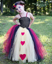 Vestido de festa rainha coração rosa, vestido tutu infantil alça de crochê, vestido de tule, vestido de baile, cosplay para halloween, vestidos de festa, imperdível 2024 - compre barato