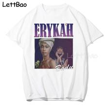 Erykah Badu Vintage Shirt Rap Tee 90s Loose Cotton T-Shirts For Men Cool Tops Men Cotton Plus Size Streetwear Men's Clothing 2024 - купить недорого
