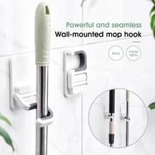 Mop and Broom Holder Non-Slip Folding Wall Hook Wall Mounted Broom Organizer Home Storage Rack 2024 - buy cheap