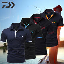 Одежда Daiwa, футболки для рыбалки для мужчин, хлопковая рубашка поло для рыбалки, Мужская дышащая Спортивная одежда для рыбалки, повседневные рубашки с пуговицами 2024 - купить недорого