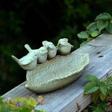 Creative  Animal Figurines Home Flower Pot Ceramic Bird Fruit Candy Dessert Plate Soap Dish Home Decor Crafts Wedding Decoration 2024 - buy cheap