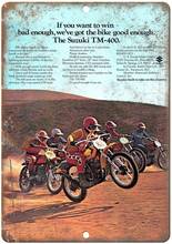 Suzuki T00 Dirt Bike Tin Sign Vintage Wall Poster Retro Iron Painting Metal Plaque 2024 - buy cheap