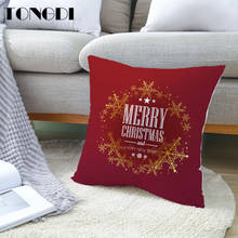 TONGDI Santa Pillow Case Soft  Printed Light Throw Velvet High-end Christmas Decoration For Home Living  Cover Bed Room Sofa 2024 - buy cheap