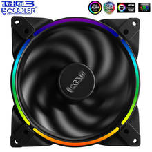 Pccooler RGB HALO 14cm Computer Case Adjust Fan 4PIN＆3PIN RGB Quiet PWM Fans 140mm CPU Cooler Water Cooling Replace Fan 2024 - buy cheap