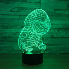 Новый Креативный светодиодный акриловый 3D ночник daze dog моделирование USB персонализированный подарок настольная лампа красочные сенсорные детские подарки 2024 - купить недорого