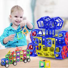 50-140pc Big Size Magnetic Building Blocks Magnetic Designer Construction Set Model Building Toy Magnets Blocks Educational Toys 2024 - buy cheap