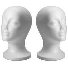 Styrofoam Foam Mannequin Female Head Model Dummy Wig Glasses Hat Display Stand Model with Chest The head is about 53CM * 26CM 2024 - buy cheap