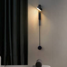 Minimalist Nordic bedroom bedside wall lamp modern living room aisle creative LED dimming lamp designer hotel decorative lamps 2024 - buy cheap
