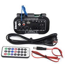 Car Bluetooth Amplifier Car Bluetooth HiFi Bass Power AMP Stereo Digital Amplifier USB TF Remote 2024 - buy cheap