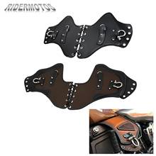 Deflectores universales de protección para SILLÍN, protector térmico de cuero PU, color negro/marrón, para Harley Touring, FLHR, Softail, Dyna, Sportster, XL883, Honda 2024 - compra barato