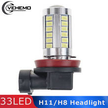 Vehemo Super Bright H11/H8 SMD5630 White LED Auto Car Fog Driving Light Headlight 12V 3W Bulbs Lamp 2024 - buy cheap