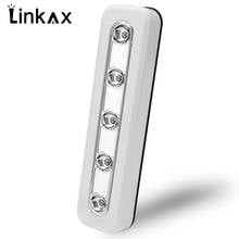 Mini Battery Operated Wireless Wall Light Closet Lamp 5 LED Night Light Home Lighting Touch T for Under Kitchen Cabinets 2024 - buy cheap