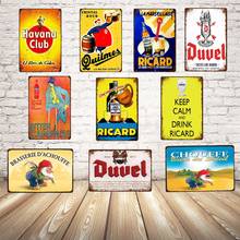 [ Kelly66 ] Belgian Beer Keep Calm And Drink  Chouffe Duvel Tin Metal Sign Home Decor Bar Wall Art Painting 20*30 CM Size JT-55 2024 - buy cheap