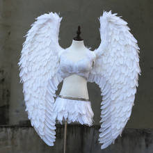 Alta qualidade trajes de festa de halloween diabo asas anjo branco preto ouro cinza bonita decoração para casa adereços 2024 - compre barato