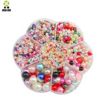 Shuanshuo Color semi-circular flat bottom ABS imitation pearl dress accessories DIY mobile phone & nail jewelry material boxed 2024 - buy cheap
