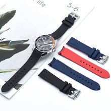 Correa de reloj de goma de doble Color, pulsera impermeable de 20mm y 22mm, nuevo diseño, banda de silicona de alta gama para relojes de marca Omega 2024 - compra barato