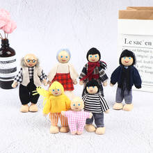 Wooden Dolls Toys Figures Furniture House Family Miniature 7 People Doll Toy For Kid Child Enfants Brinquedos Infantis Play Toy 2024 - buy cheap