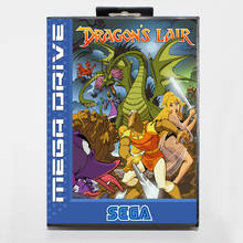 Dragon's Lair-tarjeta de juego MD de 16 bits para Sega Mega Drive/ Genesis, con caja de venta al por menor 2024 - compra barato